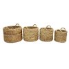 Grayson Lane Coastal Storage Basket Brown Sea Grass - Set of 4