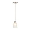 Millennium Lighting Amberle Brushed Nickel Modern/Contemporary Frosted Glass Bowl Incandescent (Larger than 22-in) Pendant Light
