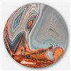 Designart 23-in x 23-in Beautiful Lake Superior Agate Disc Abstract Metal Circle Wall Art