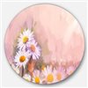 Designart 36-in x 36-in Gerbera Flowers on Soft Color Back Disc Metal Circle Wall Art