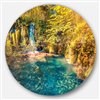 Designart 36-in x 36-in Plitvice Lakes National Park Large Landscape Metal Circle Wall Art