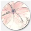 Designart 36-in x 36-in Pink Shabby Floral II Shabby Chic Metal Circle Wall Art