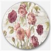 Designart 36-in x 36-in French Roses I Farmhouse Metal Circle Wall Art