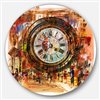 Designart 11-in x 11-in People and Time Acrylic Painting Large Abstract Metal Artwork
