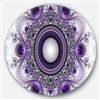 Designart 11-in x 11-in Purple Fractal Pattern with Circles Abstract Metal Wall Art