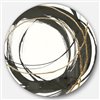 Designart 36-in x 36-in Gold Glamour Circle III Geometric Metal Circle Wall Art