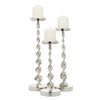 Grayson Lane Set of 3 19-in, 16-in, 13-in Candle Holder - Silver Aluminum
