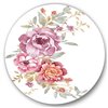 Designart 36-in x 36-in Bouquet of Pink and Purple Flowers III Metal Circle Wall Art