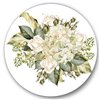 Designart 36-in x 36-in Beautiful Bouquet with Hudrangea and Roses Metal Circle Wall Art