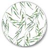 Designart 36-in x 36-in Tropical Green Leaves in Summer Times II Tropical Circle Art