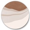 Designart 36-in x 36-in Terracotta and Ivory Shapes with Scuff Effect Modern Circle Art