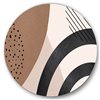 Designart 36-in x 36-in Shapes in Terracotta and Ivory Shapes III Modern Metal Circle Art
