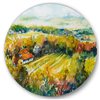 Designart 29-in H x 29-in W Rural Autumn Landscape - Country Metal Circle Wall Art
