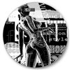 Designart 36-in H x 36-in W Monochrome Cyborg Body I - Modern Metal Circle Wall Art