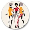 Designart 36-in H x 36-in W African American Women Silhouettes II - Modern Metal Circle Art