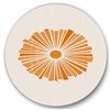Designart Frameless 23-in x 23-in Minimal Orange Radiant Sun I Modern Metal Circle Wall Art