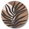 Designart 36-in 36-in Tropical Leaf Silhouettes and Shapes II Modern Metal Circle Art