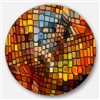 Designart 23-in 23-in Dreaming of Stained Glass' Abstract Metal Artwork