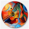 Designart 36-in 36-in Music and Rhythm' Abstract Metal Circle Wall Art