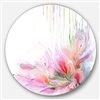 Designart 36-in x 36-in Floral Composition Circle Metal Wall Art