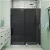 DreamLine Mirage-x 72-in H x 56-in to 60-in W Frameless Bypass/sliding Chrome Shower Door - Smoked Grey Glass