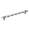 Amerock London 10-1/16-in Centre to Centre Polished Nickel/Black Chrome Drawer Pull