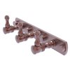 Allied Brass Carolina 3-Hook Antique Copper Towel Hook