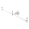 Allied Brass Waverly Place 15-in Matte White Wall Mount Double Towel Bar