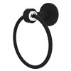 Allied Brass Clearview Matte Black Wall Mount Towel Ring