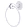 Allied Brass Clearview Matte White Wall Mount Towel Ring