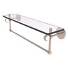 Allied Brass Clearview 22-in Glass Wall Mount Shelf with Towel Bar and Twisted Accents - Antique Pewter