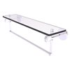 Allied Brass Clearview 22-in Glass Wall Mount Shelf with Towel Bar - Polished Chrome