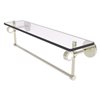 Allied Brass Clearview 22-in Glass Wall Mount Shelf with Towel Bar - Polished Nickel