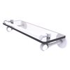 Allied Brass Clearview 16-in Wall Mount Gallery Rail Glass Shelf with Twisted Accents - Matte White