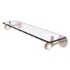 Allied Brass Clearview 22-in Glass Wall Mount Shelf with Dotted Accents - Antique Pewter