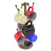 Allied Brass Countertop Coffee Mug Holder for 6 Mugs with Grooved Details