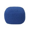 Best Selling Home Decor Pim Knitted Cotton Pouf, Navy