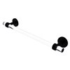 Allied Brass Clearview 36-in Matte Black Wall Mount Single Towel Bar with Dotted Accents