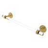 Allied Brass Clearview 24-in Polished Brass Wall Mount Single Towel Bar with Grooved Accents