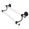 Allied Brass Clearview 30-in Double Oil Rubbed Bronze Wall Mount Double Towel Bar with Dotted Accents