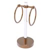 Allied Brass Clearview Brushed Bronze Freestanding Countertop Towel Ring with Grooved Accents