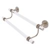 Allied Brass Clearview 24-in Double Antique Pewter Wall Mount Double Towel Bar with Dotted Accents