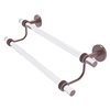 Allied Brass Clearview 30-in Double Antique Copper Wall Mount Double Towel Bar with Dotted Accents