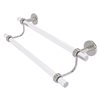 Allied Brass Clearview 18-in Double Satin Nickel Wall Mount Double Towel Bar with Grooved Accents