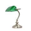 Simple Designs 9.45-in Brushed Nickel Incandescent On/Off Switch Standard Table Lamp with Green Glass Shade