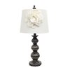 Elegant Designs 25-in Aged Bronze Incandescent On/Off Switch Standard Table Lamp with Linen Shade