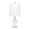 Lalia Home Classix 22.5-in White Incandescent Rotary Socket Standard Table Lamp with Fabric Shade