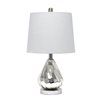 Lalia Home Classix 20.25-in Chrome Incandescent Rotary Socket Standard Table Lamp with Grey Fabric Shade