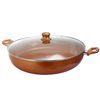 Better Chef 1-piece Copper Deep Fryer 16-in Ceramic Skillet Lid Included