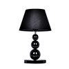 Elegant Designs 19.29-in Pearl Black Incandescent On/Off Switch Standard Table Lamp with Fabric Shade